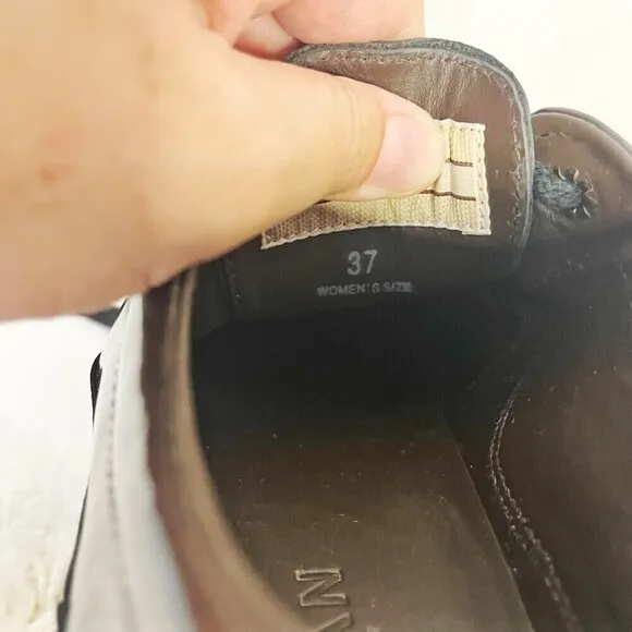 Hogan Classic Metallic Shiny Lace Up Made in Italy Leather 37 Shoes