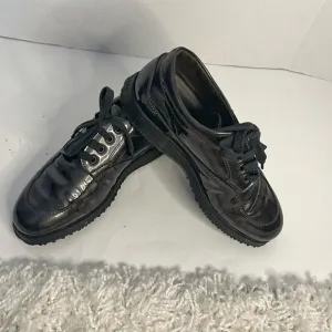 Hogan Classic Metallic Shiny Lace Up Made in Italy Leather 37 Shoes