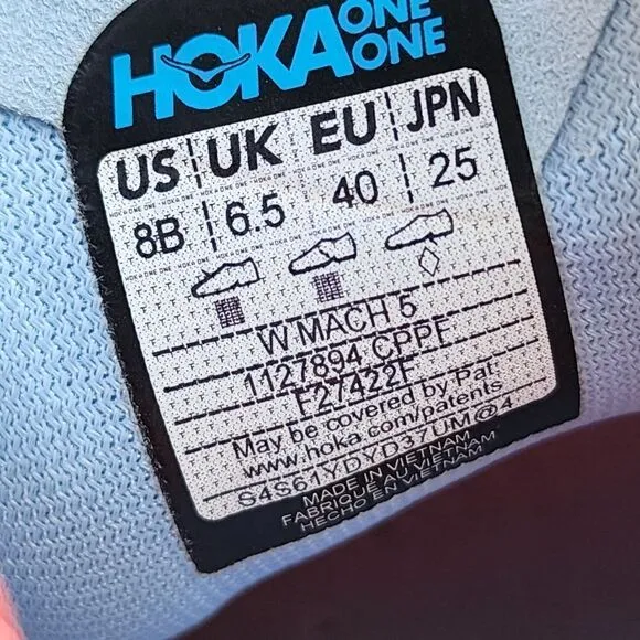 HOKA MACH 5 - Womens Athletic Shoes - SIZE 8B