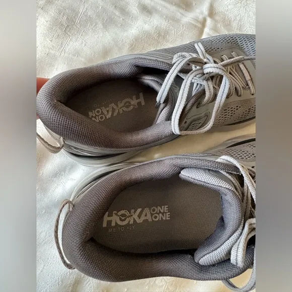 Hoka Men's Gray Athletic Shoes Size 10 2E