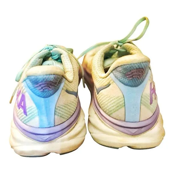 Hoka One Clifton Blue Lace Up Athletic Shoes Size 9