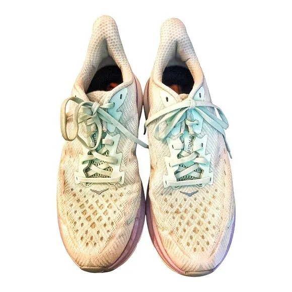 Hoka One Clifton Blue Lace Up Athletic Shoes Size 9
