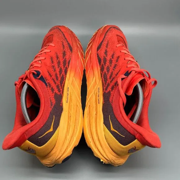 Hoka One One Speedgoat 5 Men's 12 Red Athletic Shoes Low Top Athletic Sneakers