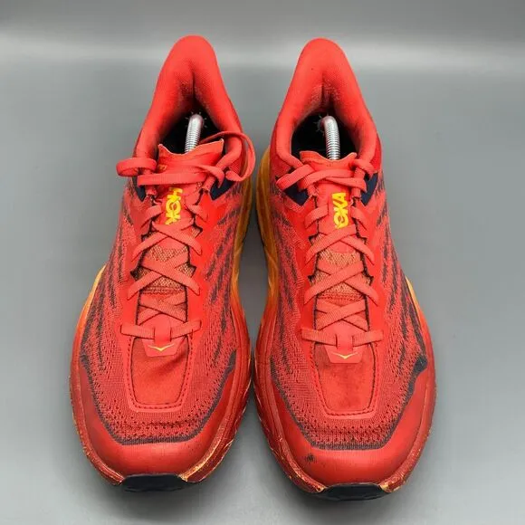 Hoka One One Speedgoat 5 Men's 12 Red Athletic Shoes Low Top Athletic Sneakers