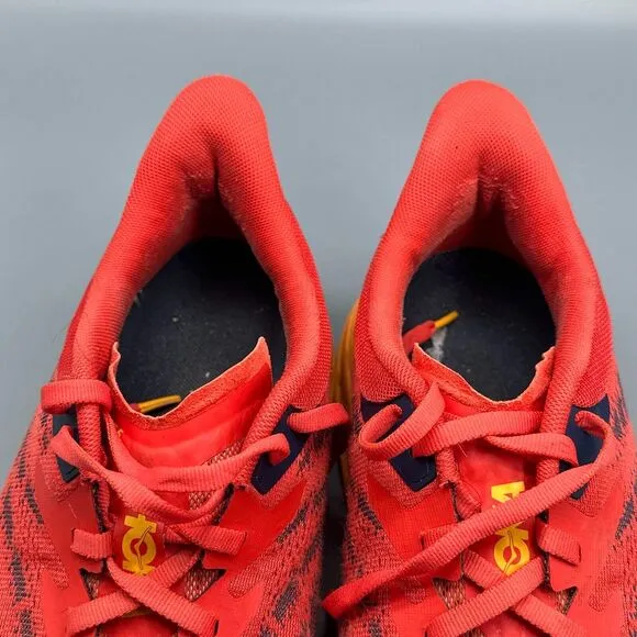 Hoka One One Speedgoat 5 Men's 12 Red Athletic Shoes Low Top Athletic Sneakers