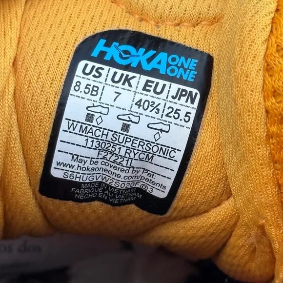 Hoka Orange Athletic Shoes