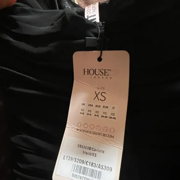 House of CB Carlotta Black dress