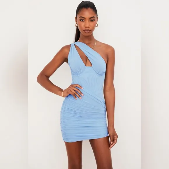 House of CB CLEMENTINE BABY BLUE CUTOUT MINI DRESS, Size X-Small D-E Cup, $209