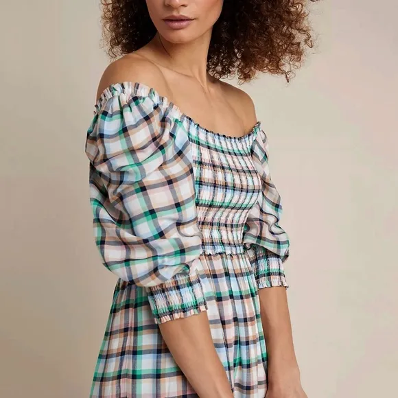 HTF Anthropologie Cerie Smocked Midi Dress
