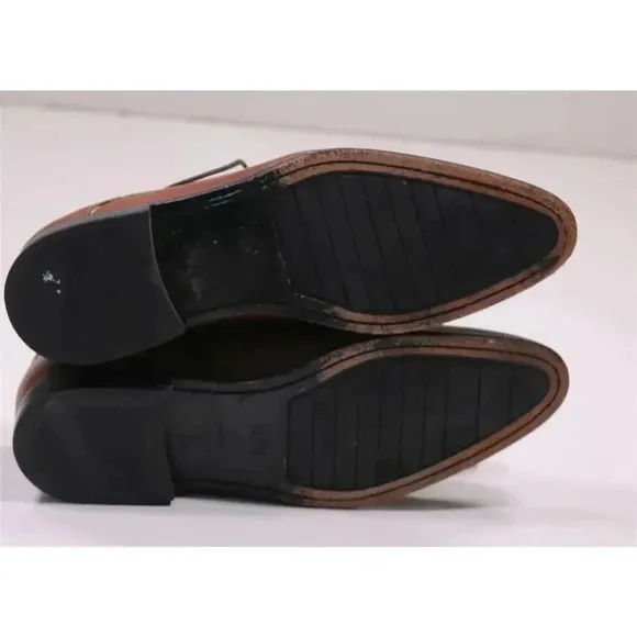 Hugo Boss Red Label Brown Plain Toe Oxford Leather Dress Shoes Men's US 8