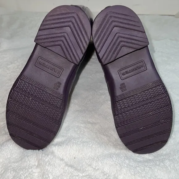 Hunter Boots Matte Purple Eggplant Women’s Tall Rain Boots - Size 7/38