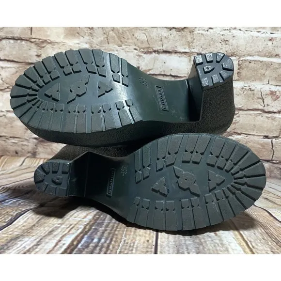 Hunter Gabby Lapin Rain Snow Boot US 5 EUR 35 / 36 Black Lace Up Platform