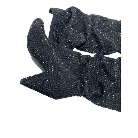 INC International Concepts Women's Gerii3 Rhinestone Knee High Boots Size 8.5 🛑