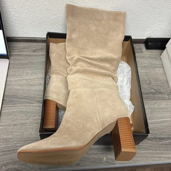 INC Womens Valdal Zipper Block Heel Knee-High Boots