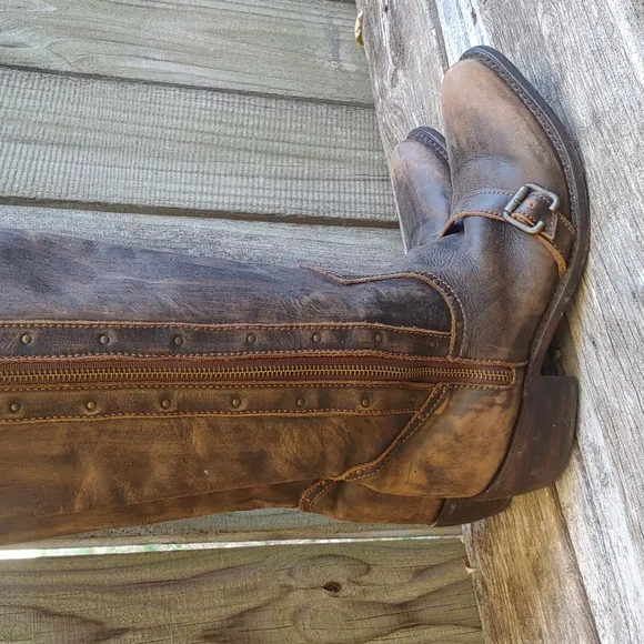 Independent Boot Company | Knee High Distressed Leather Western Boots