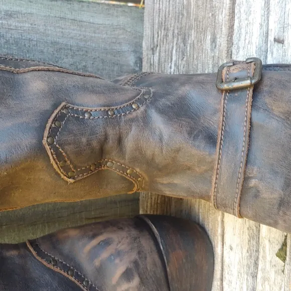 Independent Boot Company | Knee High Distressed Leather Western Boots