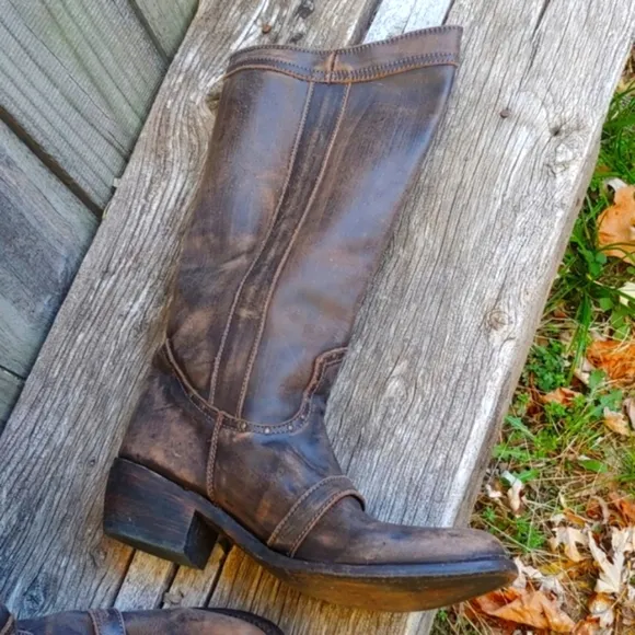 Independent Boot Company | Knee High Distressed Leather Western Boots
