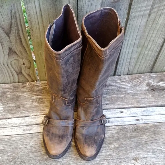Independent Boot Company | Knee High Distressed Leather Western Boots