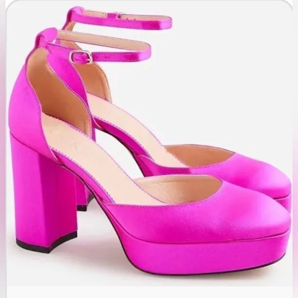 J CREW COLLECTION 🩷 Maisie Made In Italy Satin Heels