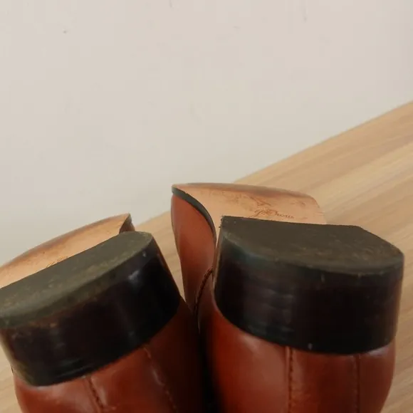 J CREW Shoes Women 9 Cognac Leather Chelsea Lexi Boot Ankle Bootie Pull On Dress