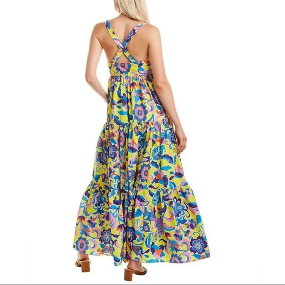 J. Crew | Tiered Taffeta Maxi Dress in Curly Floral NWT