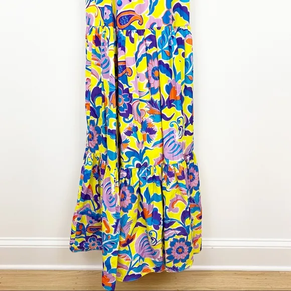 J. Crew | Tiered Taffeta Maxi Dress in Curly Floral NWT