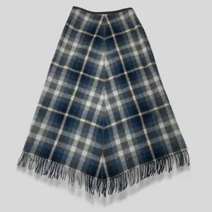 J. CREW Vintage Plaid Wool A-Line Skirt with Fringe Hem Size 4