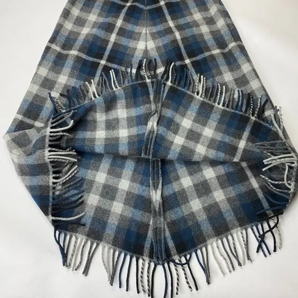 J. CREW Vintage Plaid Wool A-Line Skirt with Fringe Hem Size 4