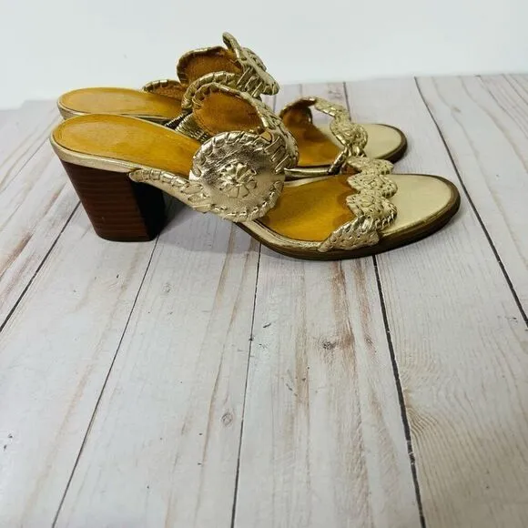 Jack Rogers Lauren Gold Platinum Dress Sandals