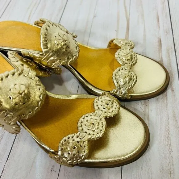 Jack Rogers Lauren Gold Platinum Dress Sandals