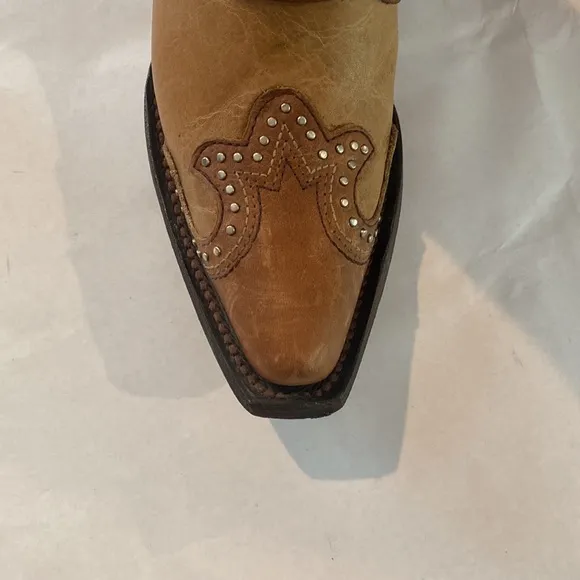 J.B. Dillon Cowgirl boots brown with silver accents