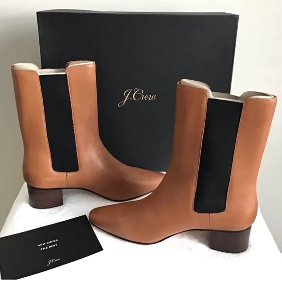 J.CREW Leather Boots New In Box