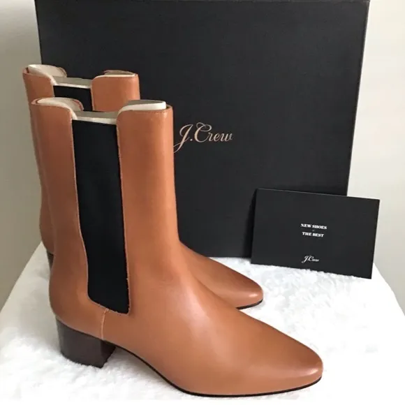 J.CREW Leather Boots New In Box