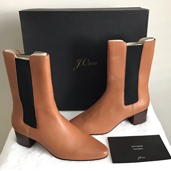 J.CREW Leather Boots New In Box