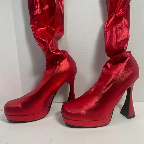 Jeffrey Campbell BNIB Small PANTALONES 6M platform women Metallic Red