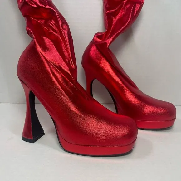 Jeffrey Campbell BNIB Small PANTALONES 6M platform women Metallic Red