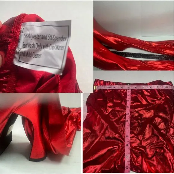 Jeffrey Campbell BNIB Small PANTALONES 6M platform women Metallic Red