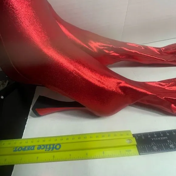 Jeffrey Campbell BNIB Small PANTALONES 6M platform women Metallic Red