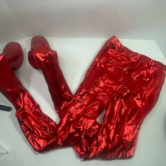 Jeffrey Campbell BNIB Small PANTALONES 6M platform women Metallic Red