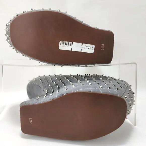 JEFFREY CAMPBELL - Gray, Spikes, heelless, Maryjane platform, approx. 7” Sz 9.5