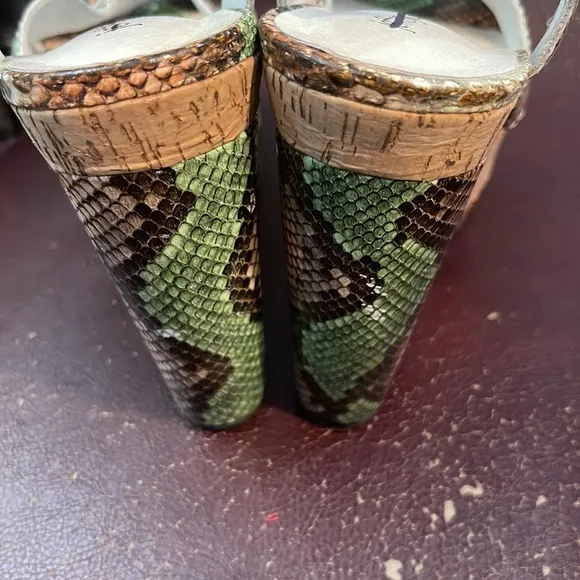 Jeffrey Campbell snake skin wedge platform shoes