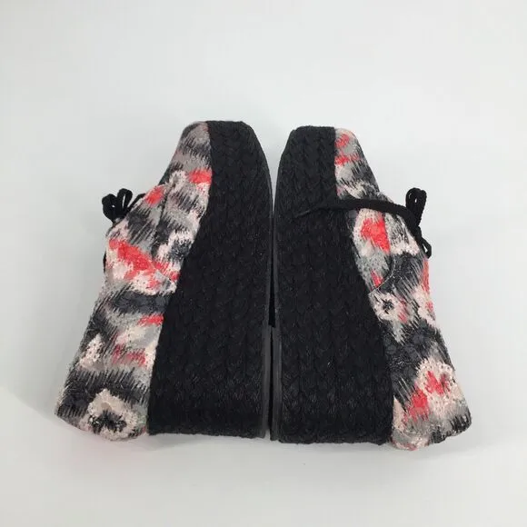 Jeffrey Campbell Tahiti Last Raffia Platform Espadrille Shoes 10 Black Red White