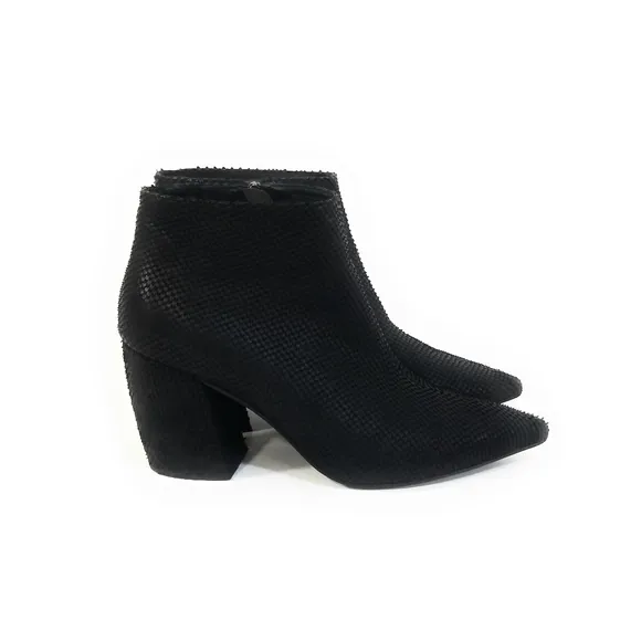 Jeffrey Campbell 'Total' Ankle Boots in Black Scale Womens Size 7