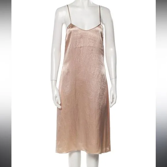 Jenni Kayne Square Neck Slip Dress - Size Small - Champagne Pink