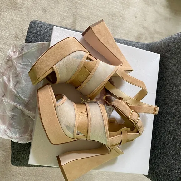 JESSICA SIMPSON Suede Platform Dress Sandals