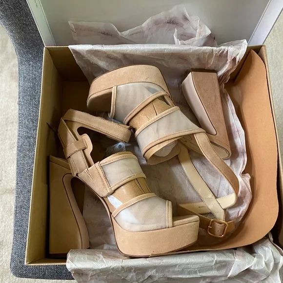 JESSICA SIMPSON Suede Platform Dress Sandals