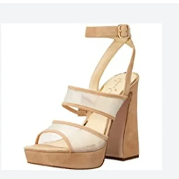 JESSICA SIMPSON Suede Platform Dress Sandals