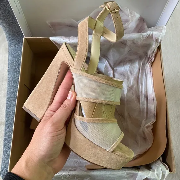 JESSICA SIMPSON Suede Platform Dress Sandals