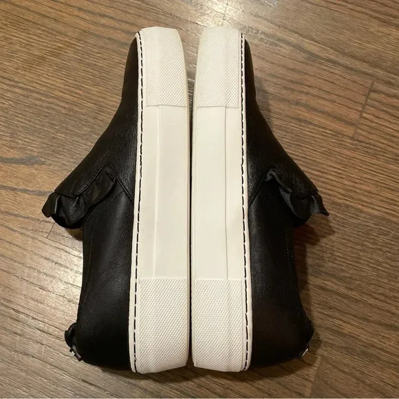 Jil Sander Platform Sneaker Black Leather Shoes