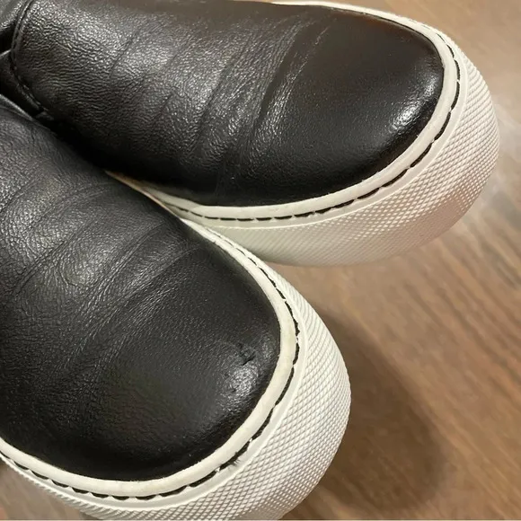 Jil Sander Platform Sneaker Black Leather Shoes